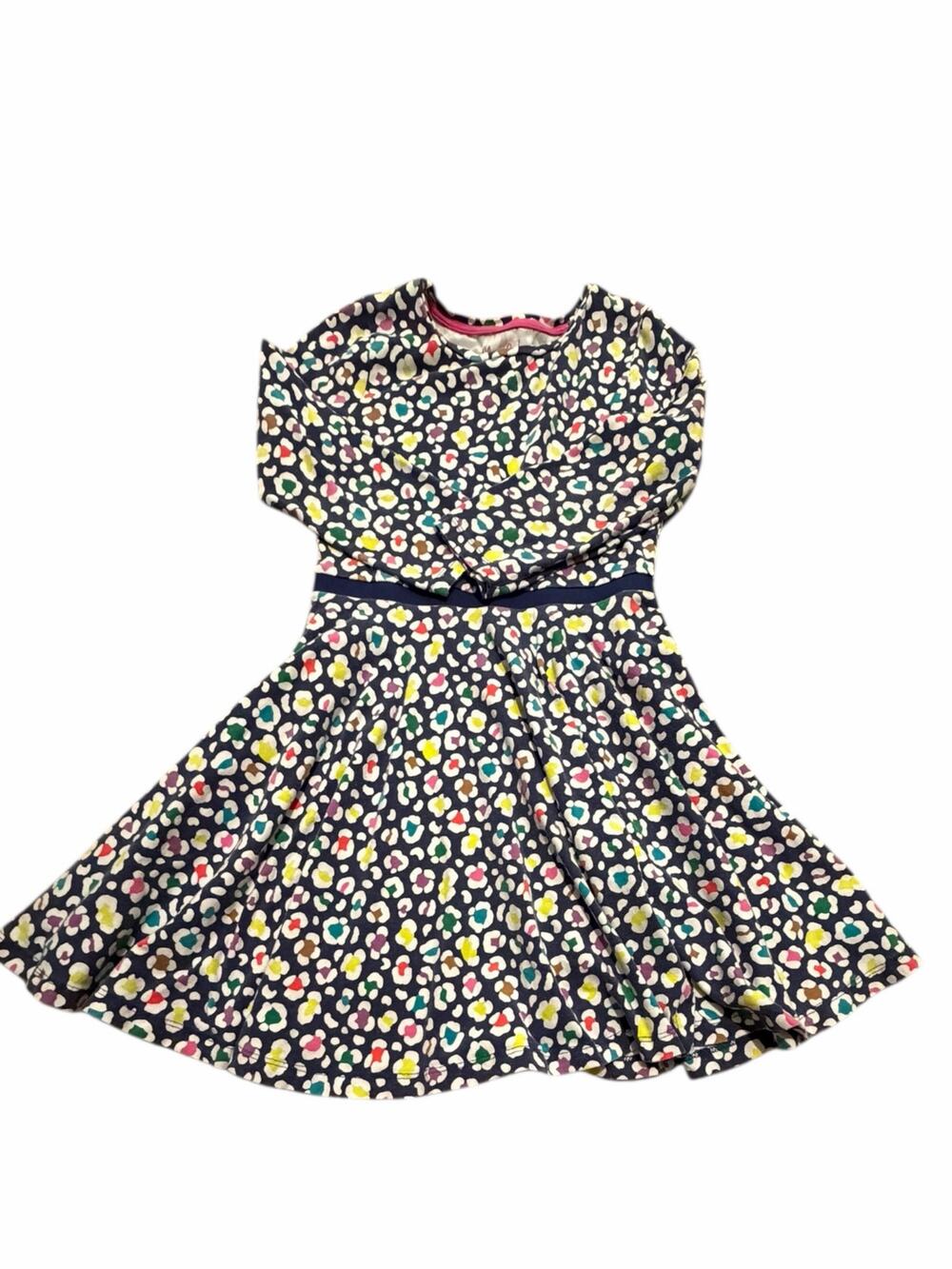 Mini Boden Girls Navy Abstract Spot Dress 9-10Y 140cm